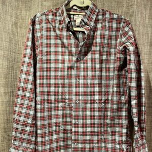LL Bean plaid button down